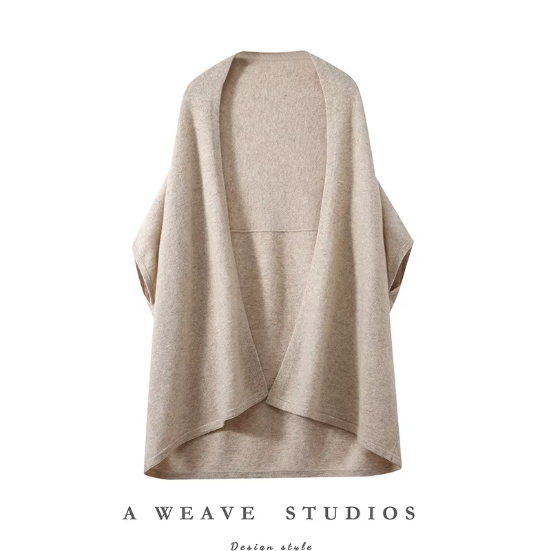 Châle 100% pure laine écharpe nouvelle mode chaude automne et hiver manteau tricoté de style occidental.