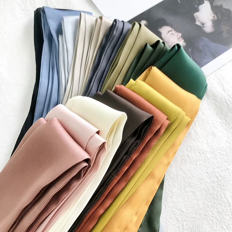 Foulard étroit en Satin de soie 5x200cm