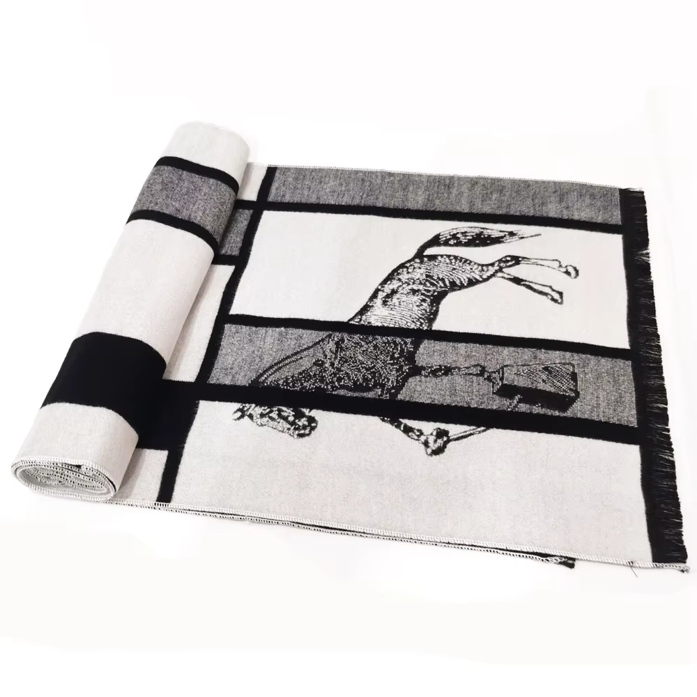 Homme automne hiver motif cheval écharpe de luxe Gentleman cachemire sentiment silencieux étudiant printemps