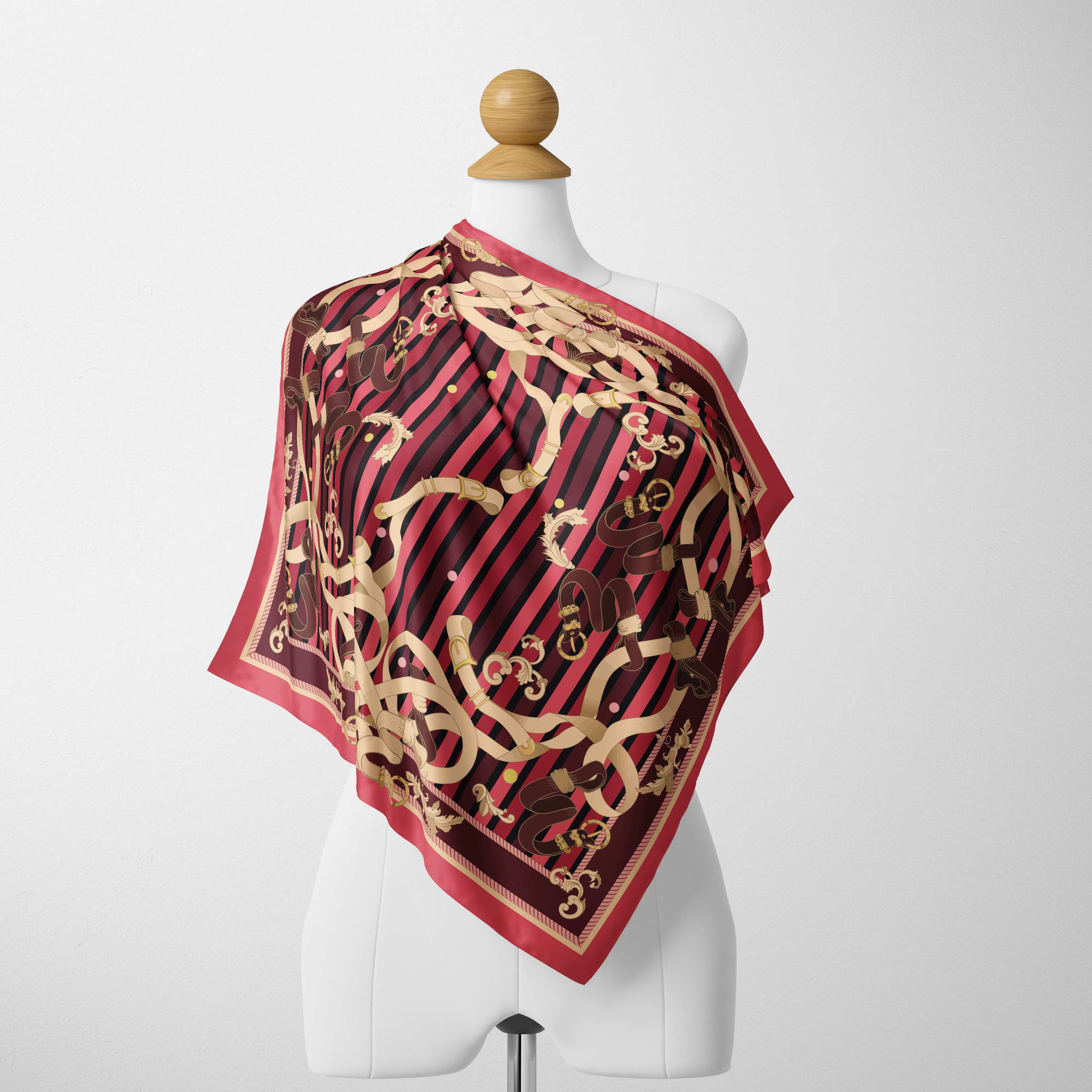 70cm Foulard luxe 2025 mousseline de soie châle carré écharpe pour femmes Hijab mode enveloppes