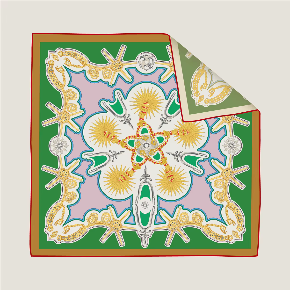Écharpe en twill double face 90 cm