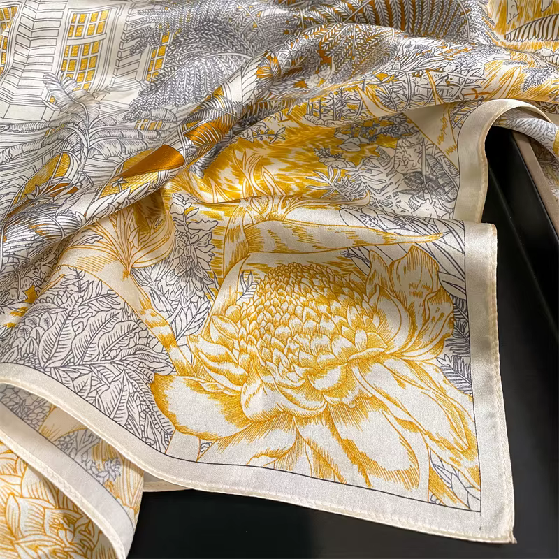 100% véritable Foulard en soie nouveau châle naturel enveloppes femmes dames mode foulards