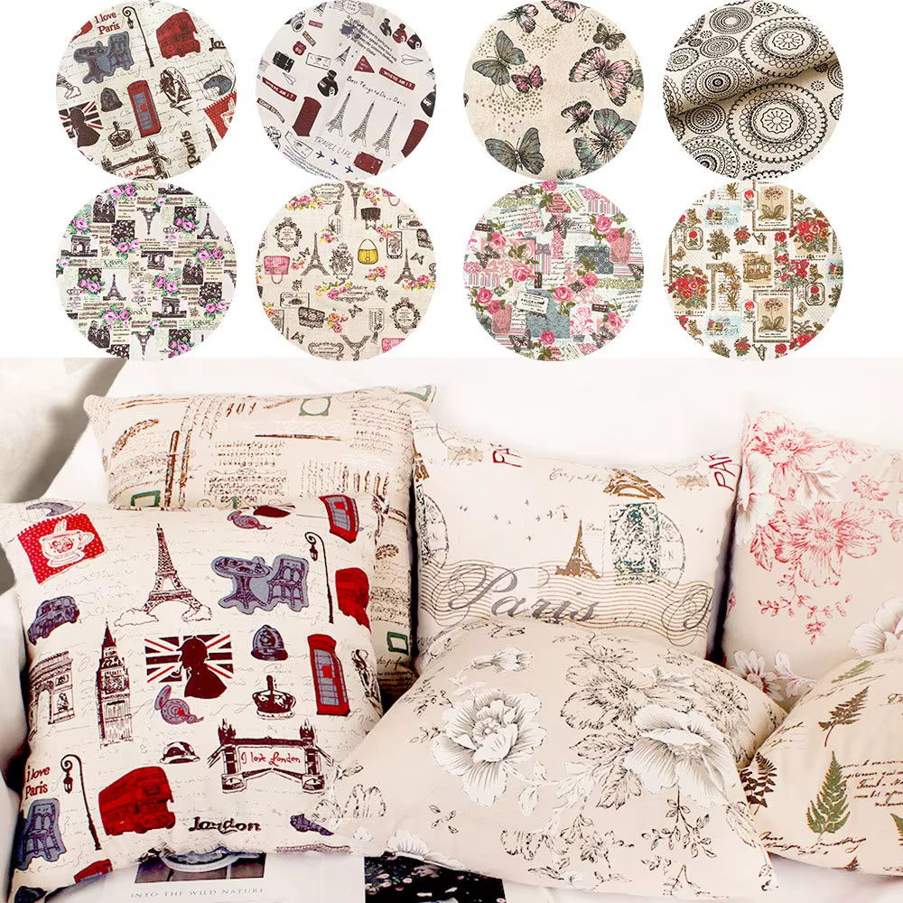 Tissu en coton et lin, Style européen et britannique