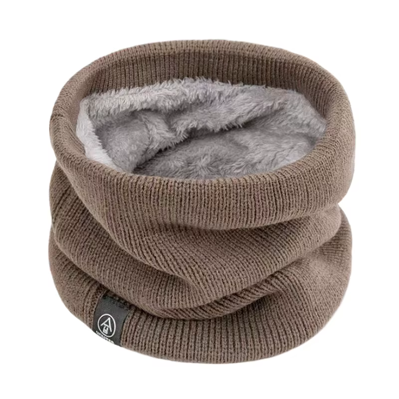 Écharpe Snood en fourrure de laine épaisse pour hommes et femmes