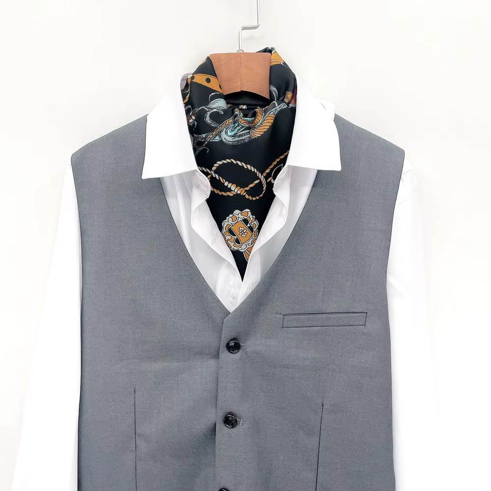 Homme écharpe costume chemise Double face cou