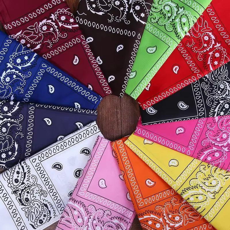 Nouvelle mode Hip Hop Bandana carré écharpe noir rouge bandeau imprimé pour garçons/filles cheveux accessoires