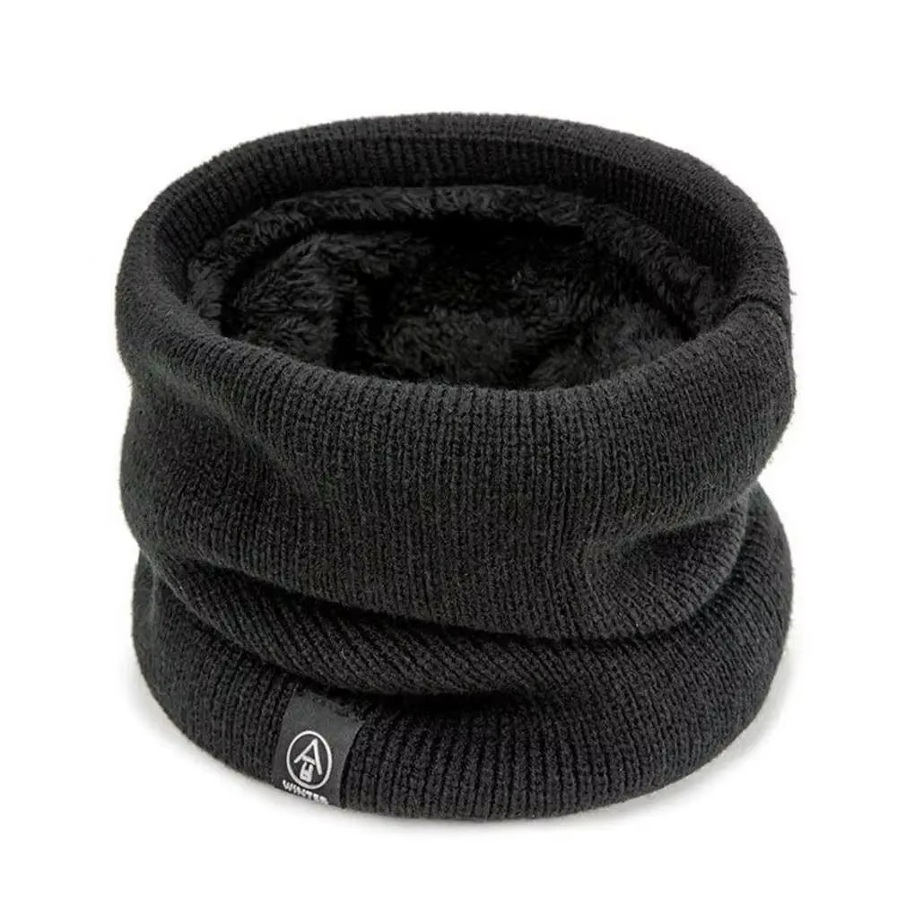 Mode femmes tricoté écharpe solide cachemire comme hiver Snood foulards dame chaud laine fourrure épaisse unisexe hommes cou écharpes anneau