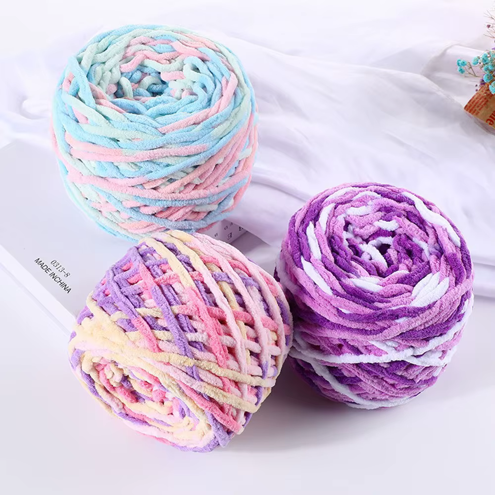 Fil à tricoter épais couleur arc-en-ciel, 1 boule, 7mm, fil à Crochet tricoté à la main pour pull d'hiver, chapeau, gants, projet d'artisanat chaud d'hiver