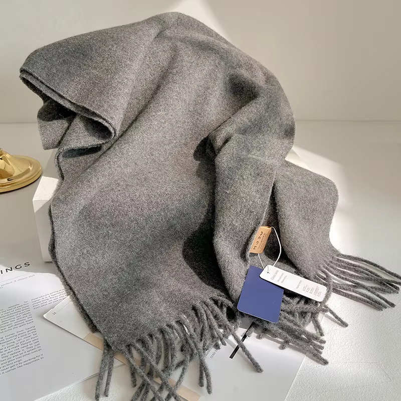 Mode 100% laine écharpe douce couleur unie