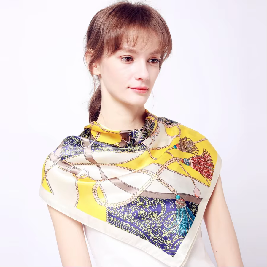 Foulard de cou en Satin de soie pour femmes