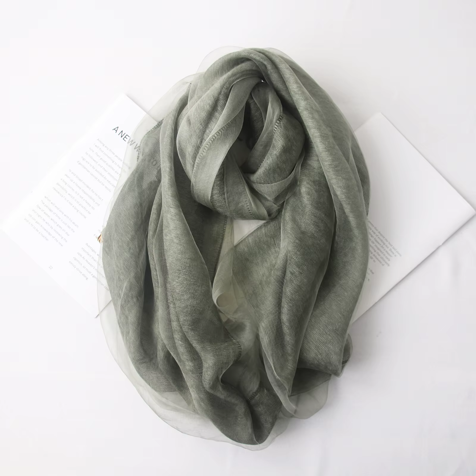 Écharpe en soie de mûrier de haute qualité