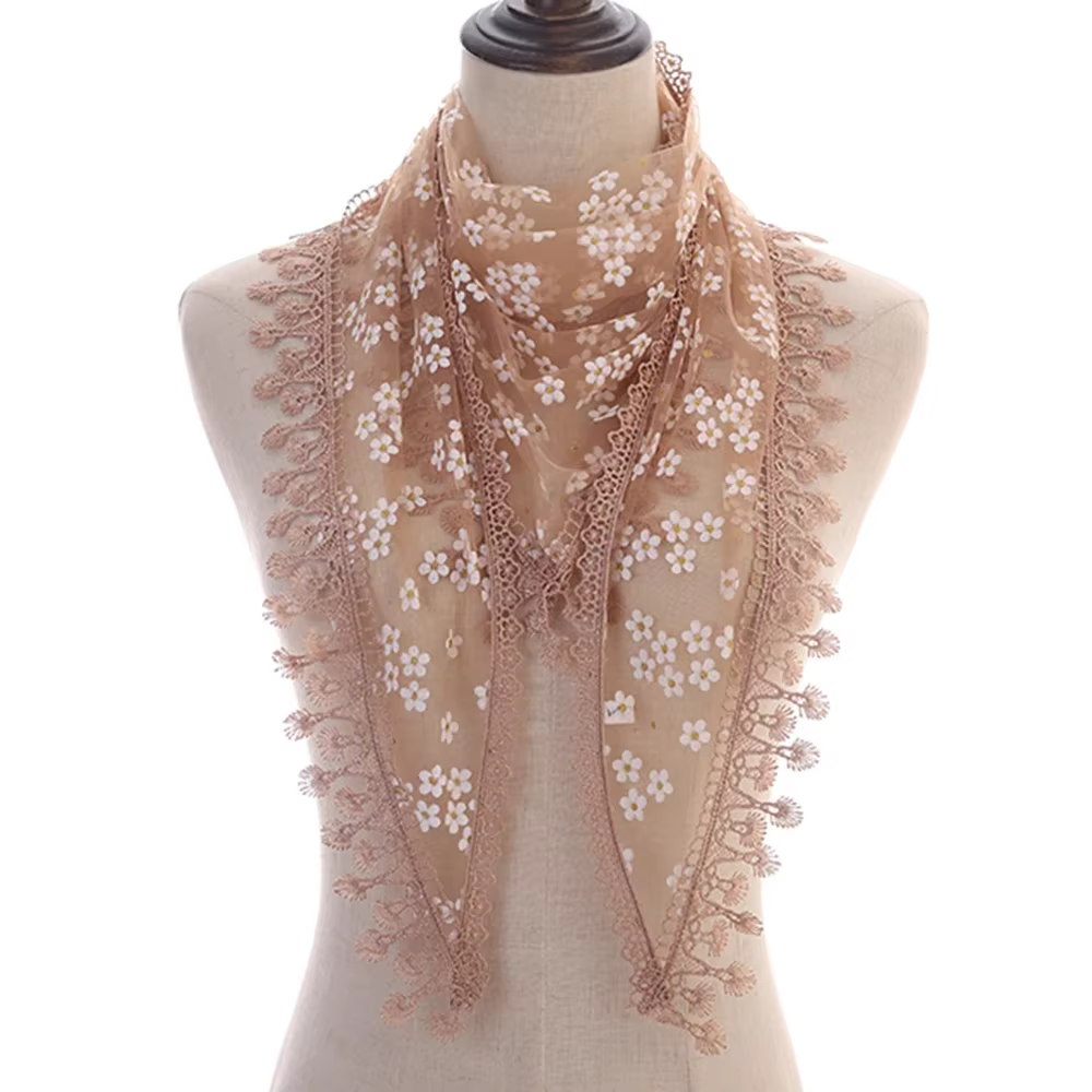 Écharpe Triangle à Pompon pour Femme