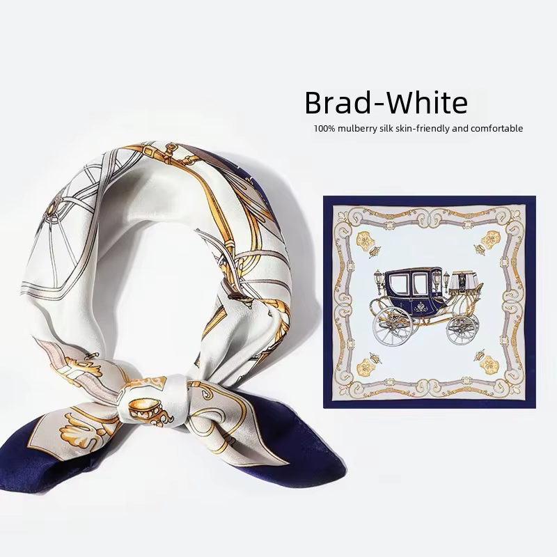 Nouvelle collection Printemps 2021 : Foulard carré en soie de mûrier pour femme