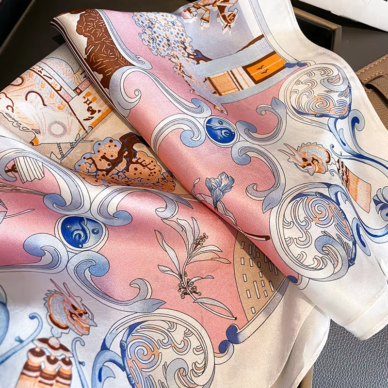 Foulard de luxe en soie naturelle pour femmes