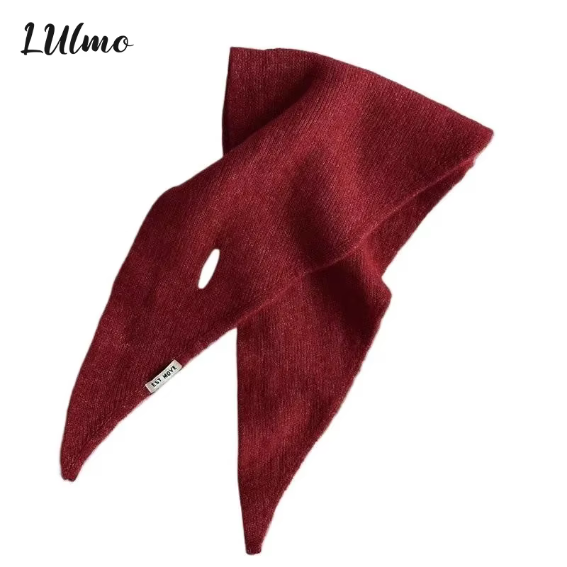 Écharpe triangulaire de couleur unie pour femmes