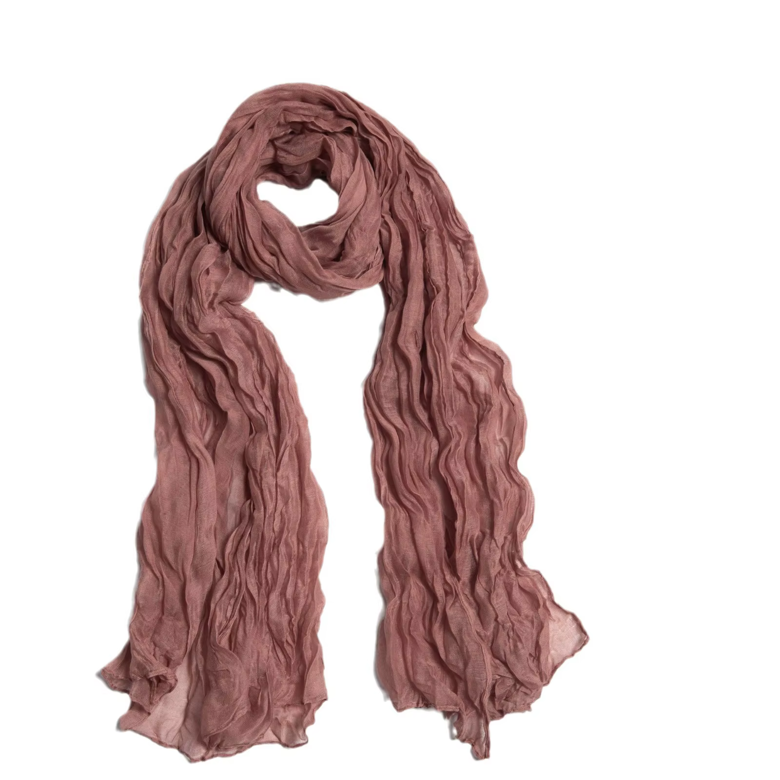 90x180 cm couleur bonbon rides femmes écharpe Vintage mode rétro longue