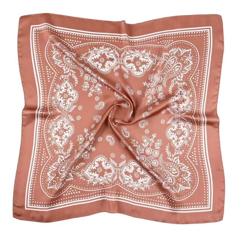 Femmes écharpe 70 cm noir Hip Hop Bandana foulard Paisley imprimé Hijab chapeaux poignet bandeau carré foulards imprimer mouchoir