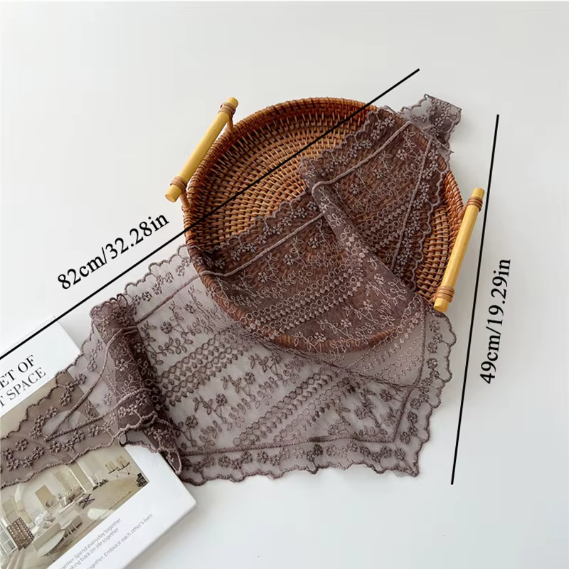 Foulard triangle en dentelle creuse pour femme