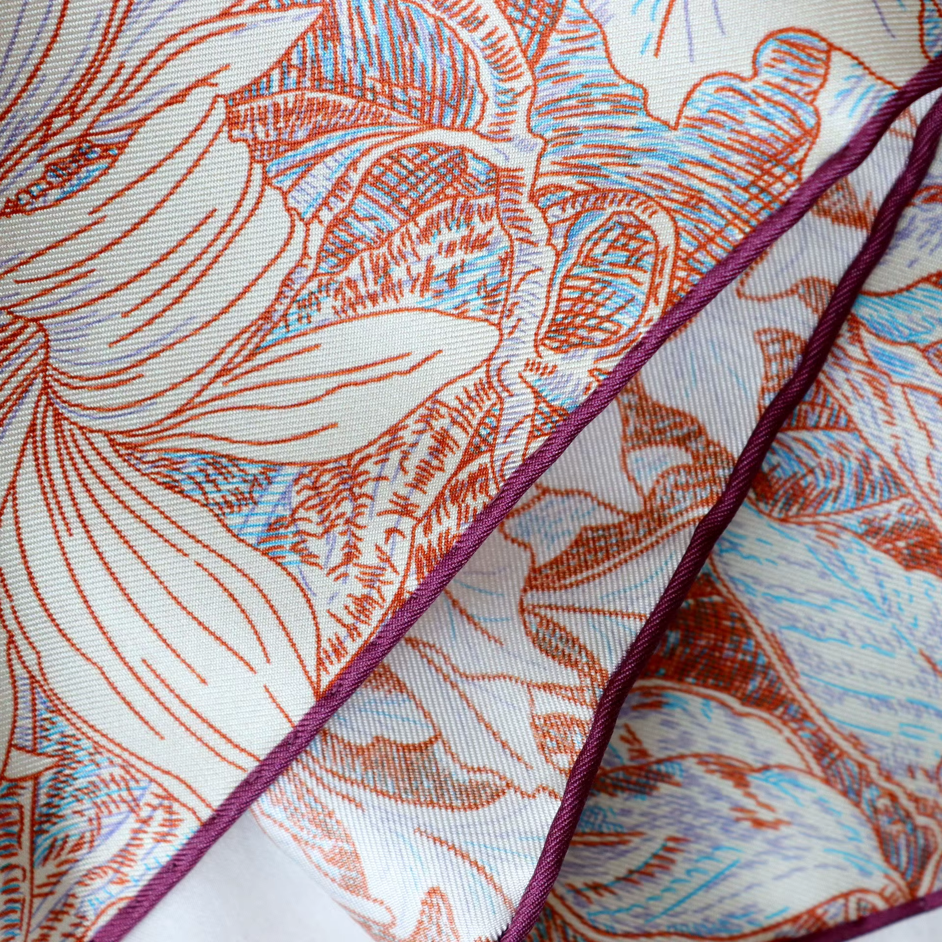 Foulard de mûrier pur 90CM