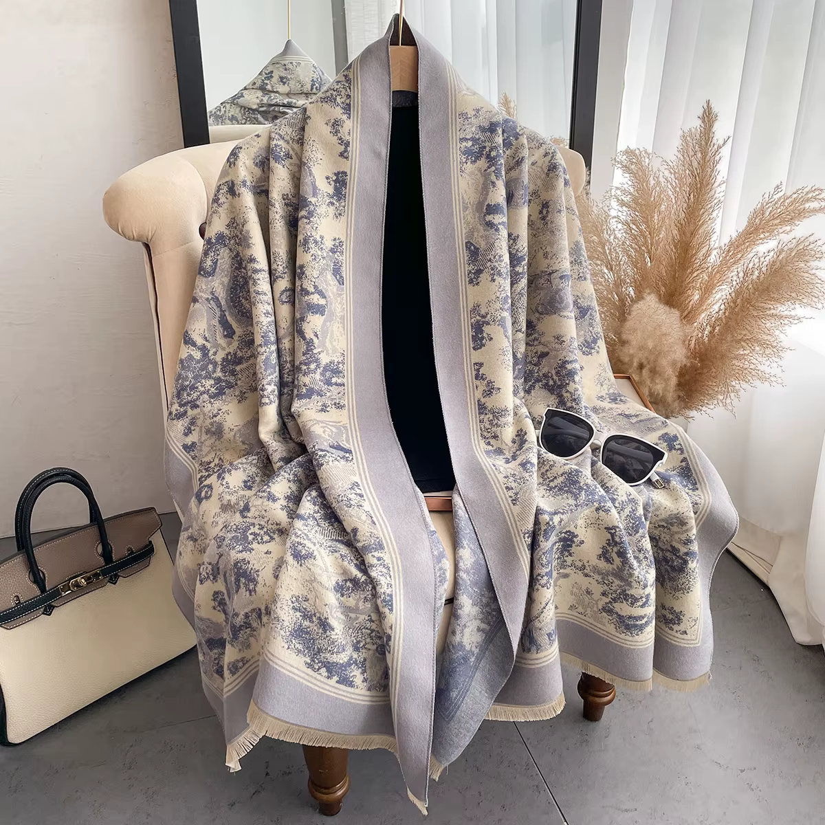 Luxe hiver cachemire écharpe femmes conception chaude Pashmina couverture Poncho foulards femme nouveau Animal châle épais Foulard Bufanda
