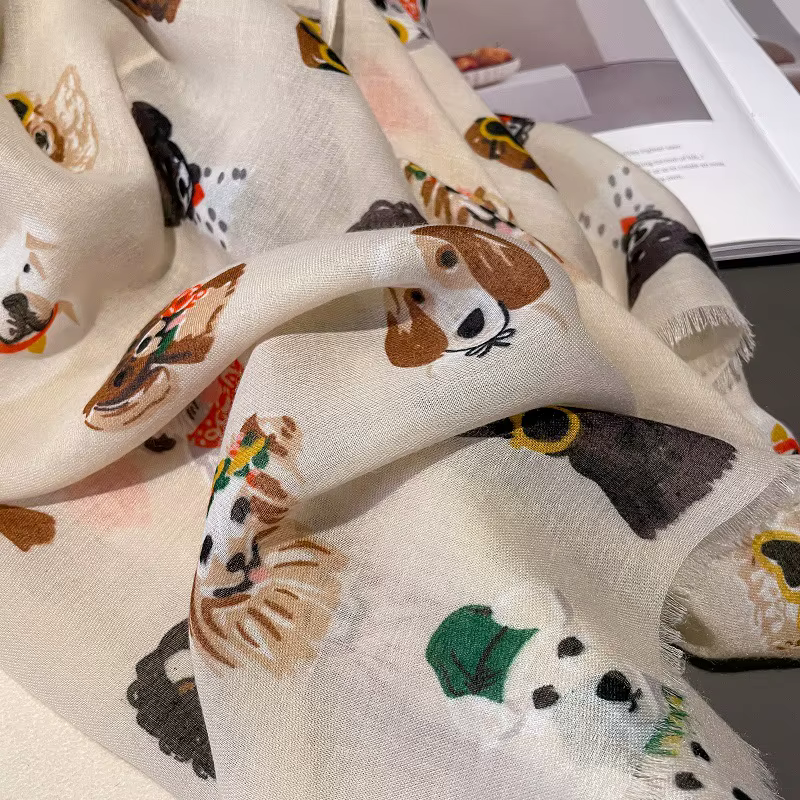 2025 femmes Écharpe mignon point imprimé Hijab doux châles et enveloppes Tessale femme Foulard concepteur Pashmina