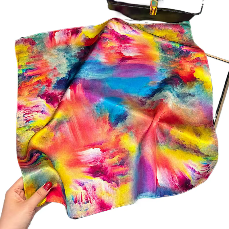100% Foulard en soie de mûrier femmes luxe carré
