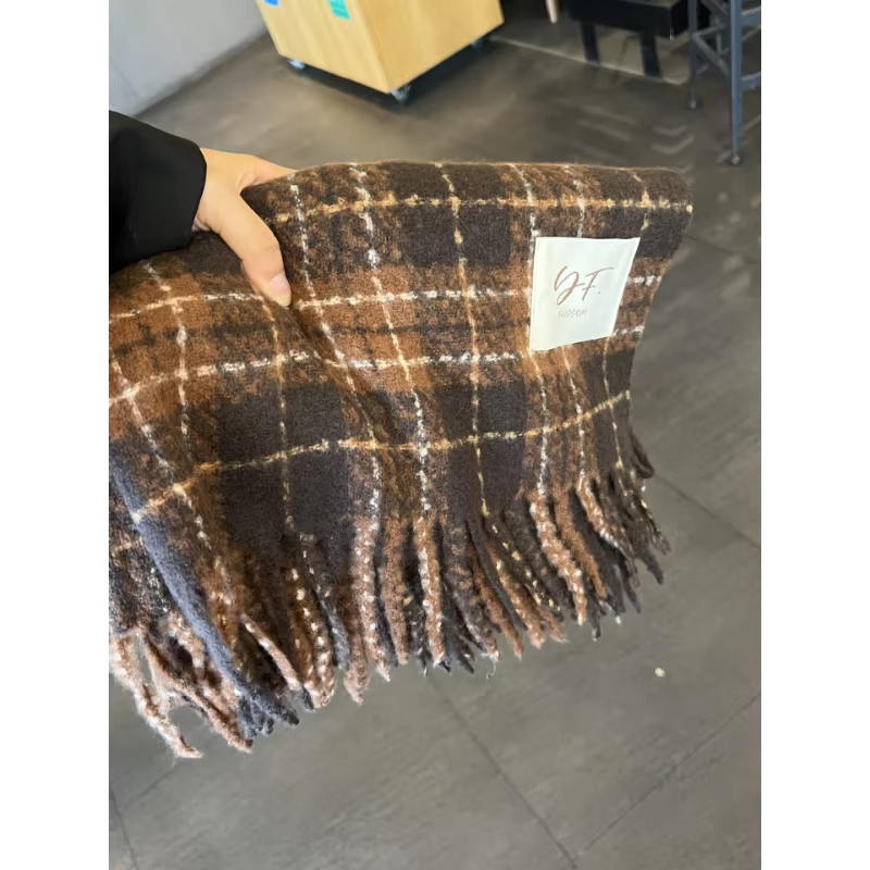 Plaid hiver Écharpe femmes luxe chaud Foulard solide foulards mode décontracté écharpes cachemire cou plus