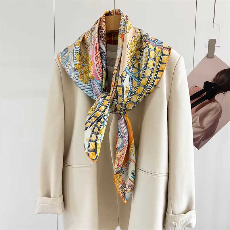 Foulard en soie twill 88 cm carré