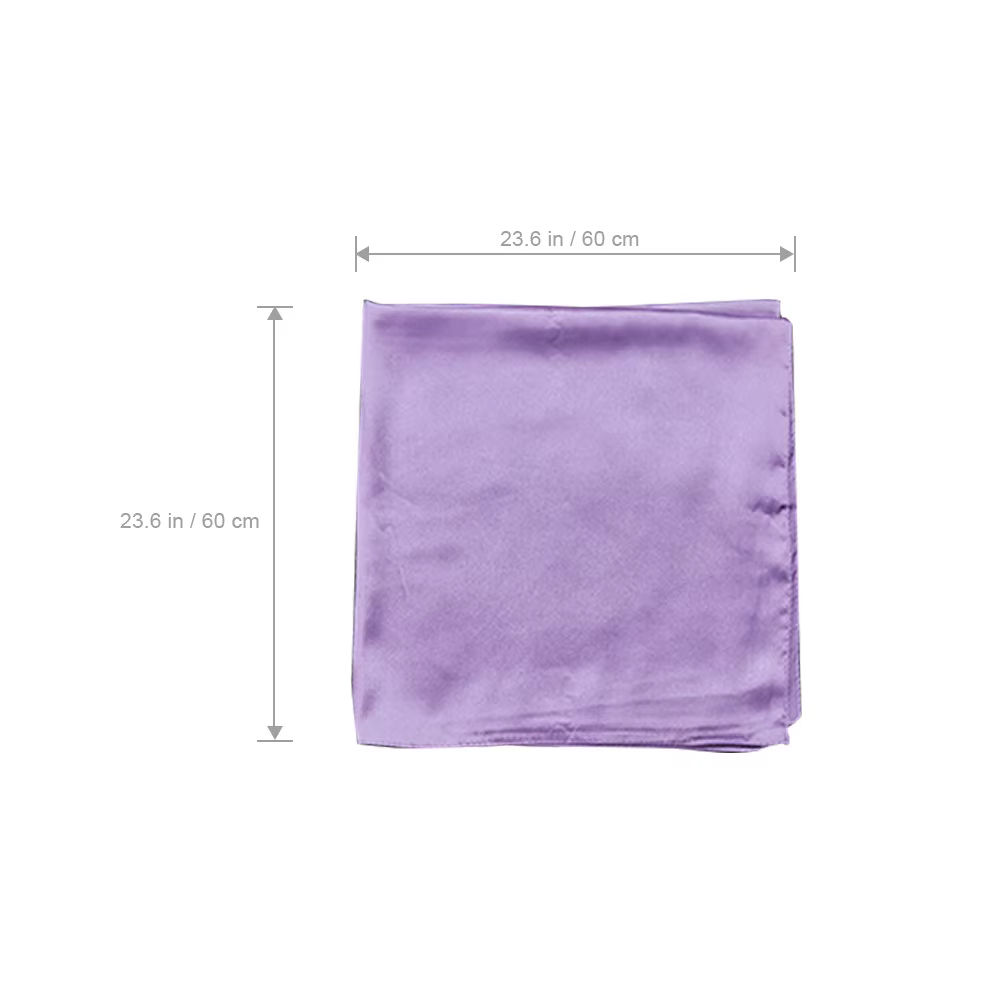 Écharpe en soie unie violet clair pour femme