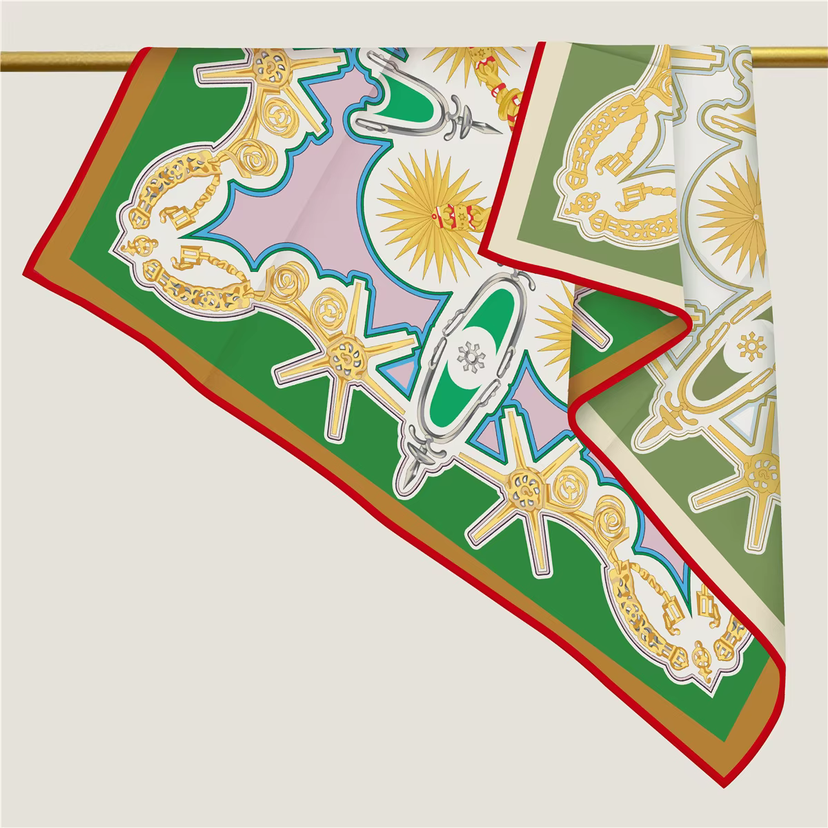 Écharpe en twill double face 90 cm