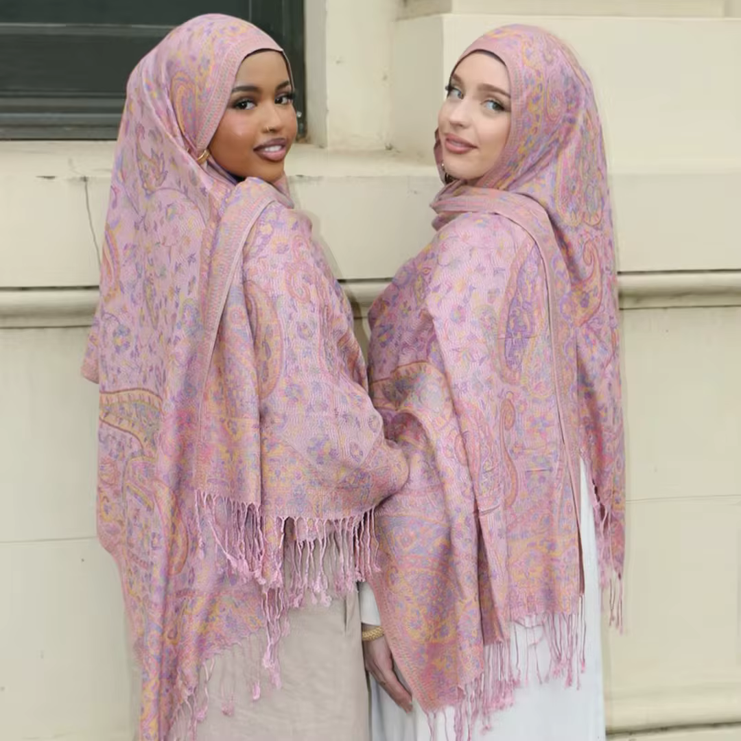 Paisley écharpe Hijab cachemire sentiment Pashmina châles gland