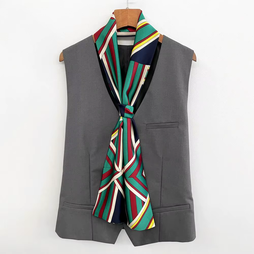 Écharpe pour hommes printemps été costume col de chemise superposition longue rétro mode cou