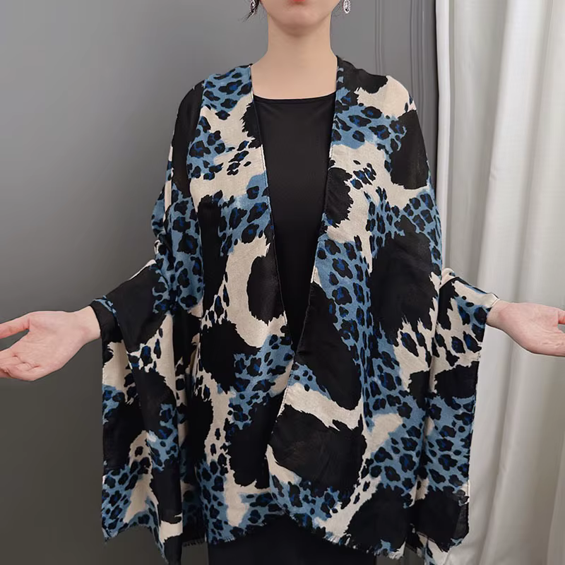 Écharpe sexy imprimé léopard pour femme