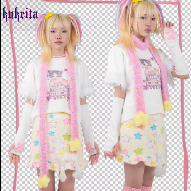 Kukeita – foulards longs tricotés en peluche pour femmes et filles