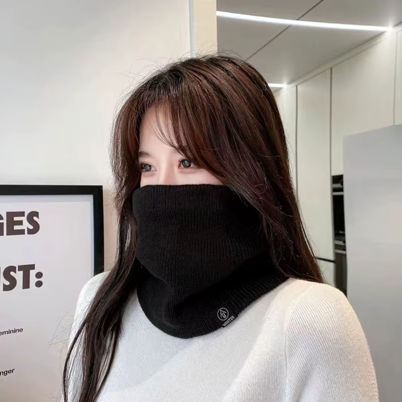 Mode femmes tricoté écharpe solide cachemire comme hiver Snood foulards dame chaud épais unisexe hommes cou écharpes anneau