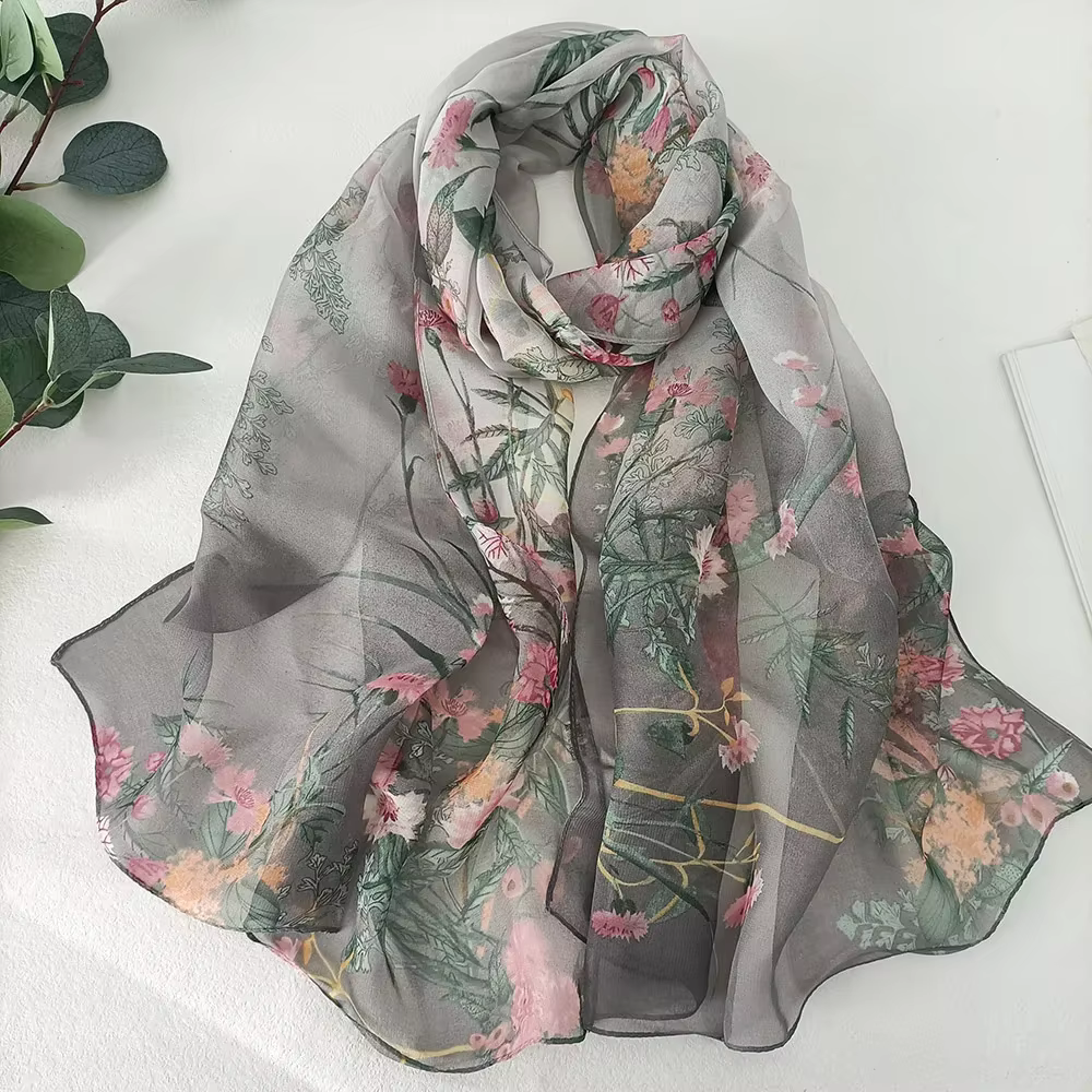 Foulards en mousseline de soie pour femmes