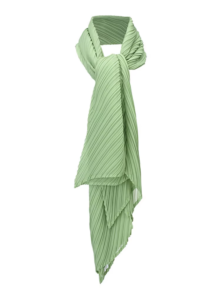 LANMREM 2025 été nouveau haut de gamme Simple écharpe plissée confortable et doux châle crème solaire et parasol accessoires 2DB2854