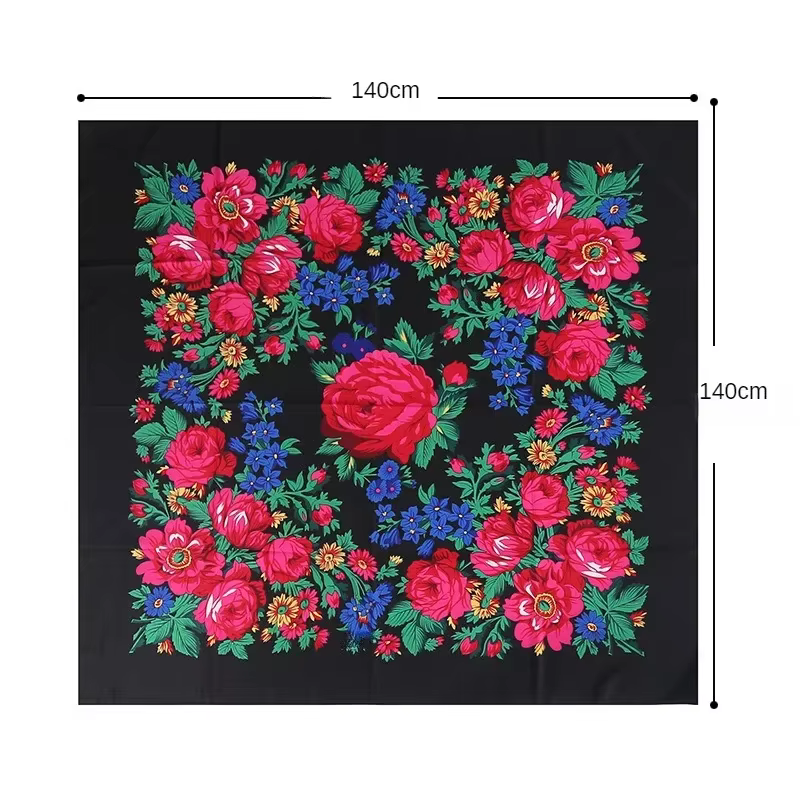 Foulard carré imprimé 140x140cm pour femmes