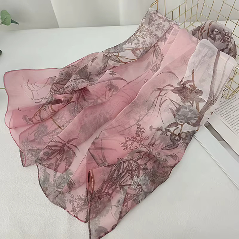 Foulards en mousseline de soie pour femmes