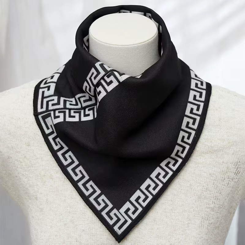 Écharpe tricotée chaude à motif géométrique tendance pour femme