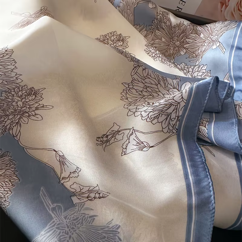 Foulard carré imprimé Floral élégant pour femmes