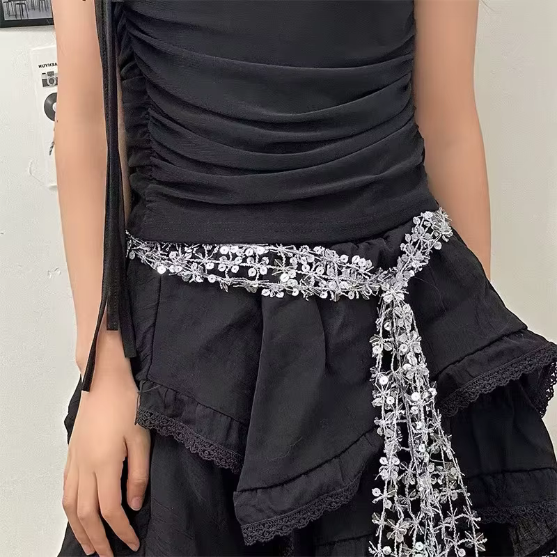 Écharpe pour femme à sequins brillants