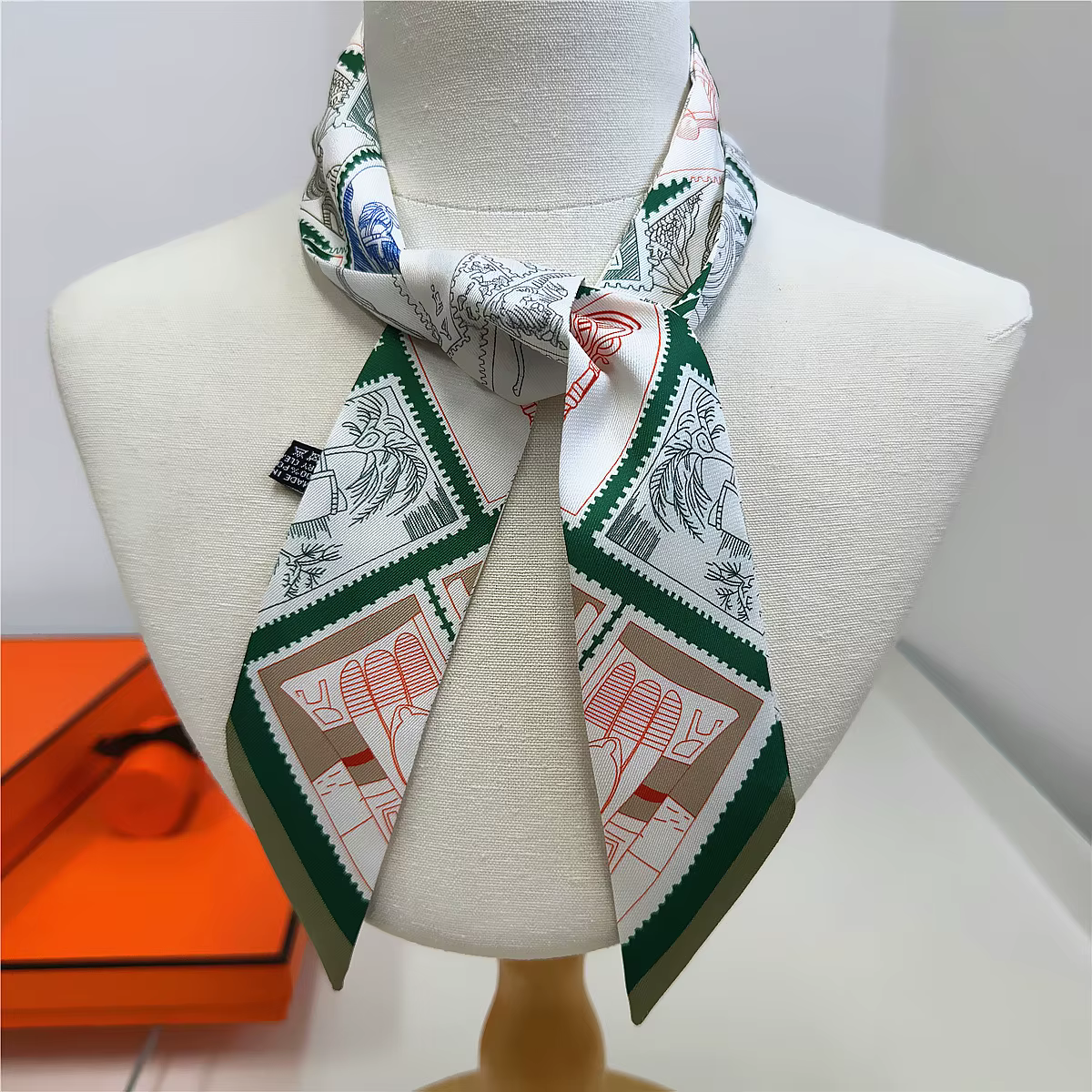 Style français femmes maigre sac écharpe de luxe Imitation sergé soie Foulard ruban cravate foulards pour dames