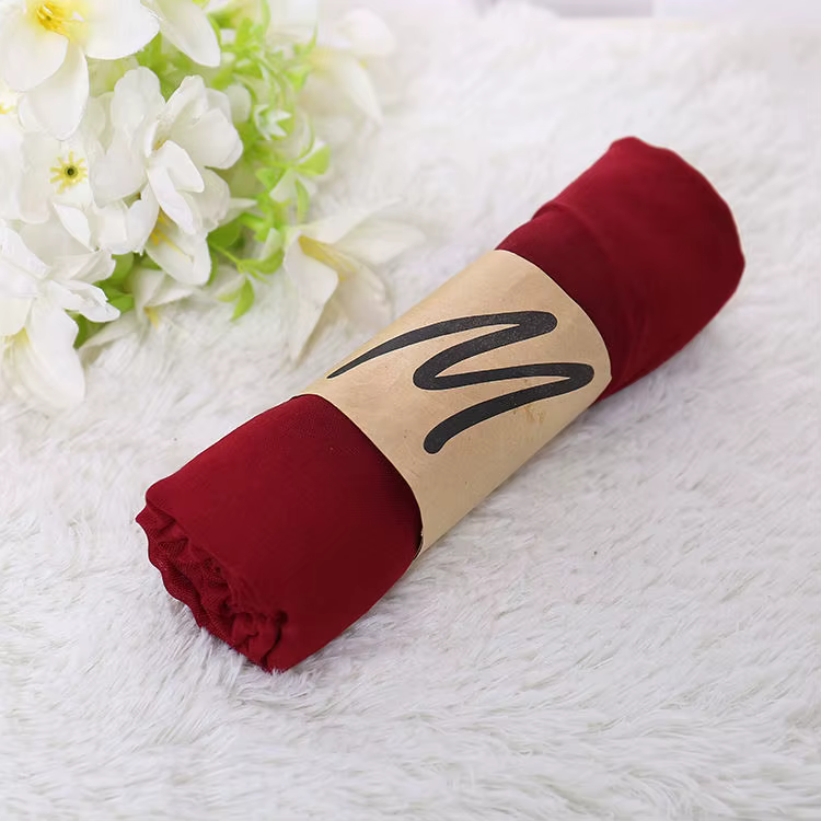 Mode coréenne écharpe femmes de luxe printemps hiver couleur unie Hijabs pour femme châles enveloppes Pashmina Bandana foulards cadeau de mariage