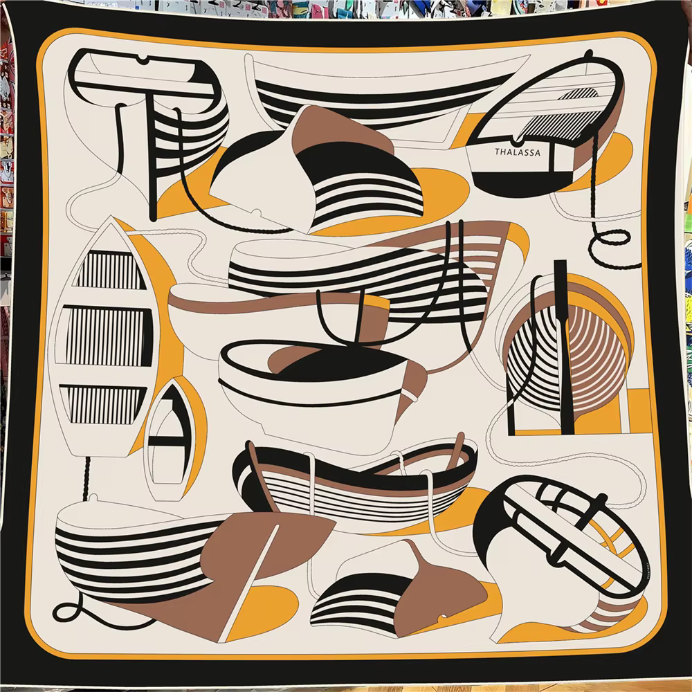 Foulard en cachemire de soie pour femmes, carré roulé à la main, grand Bandana de luxe, Hijab, Poncho 135CM