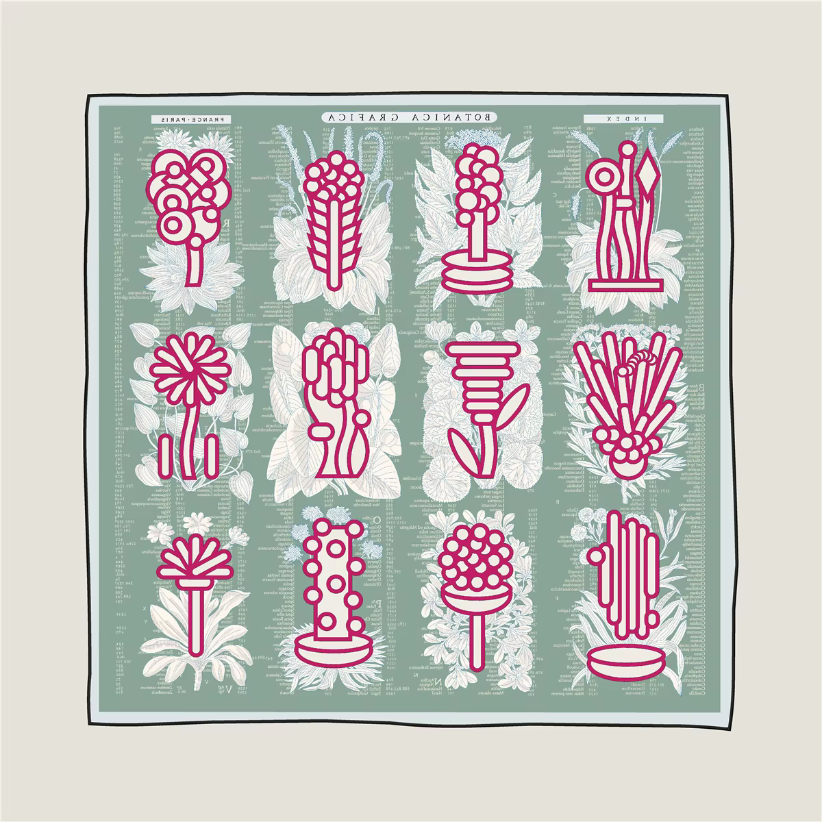 Foulard Double Face en sergé de soie avec rouleau à la main