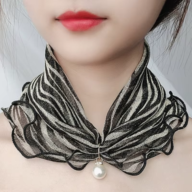 Foulards en satin imprimé pour femmes