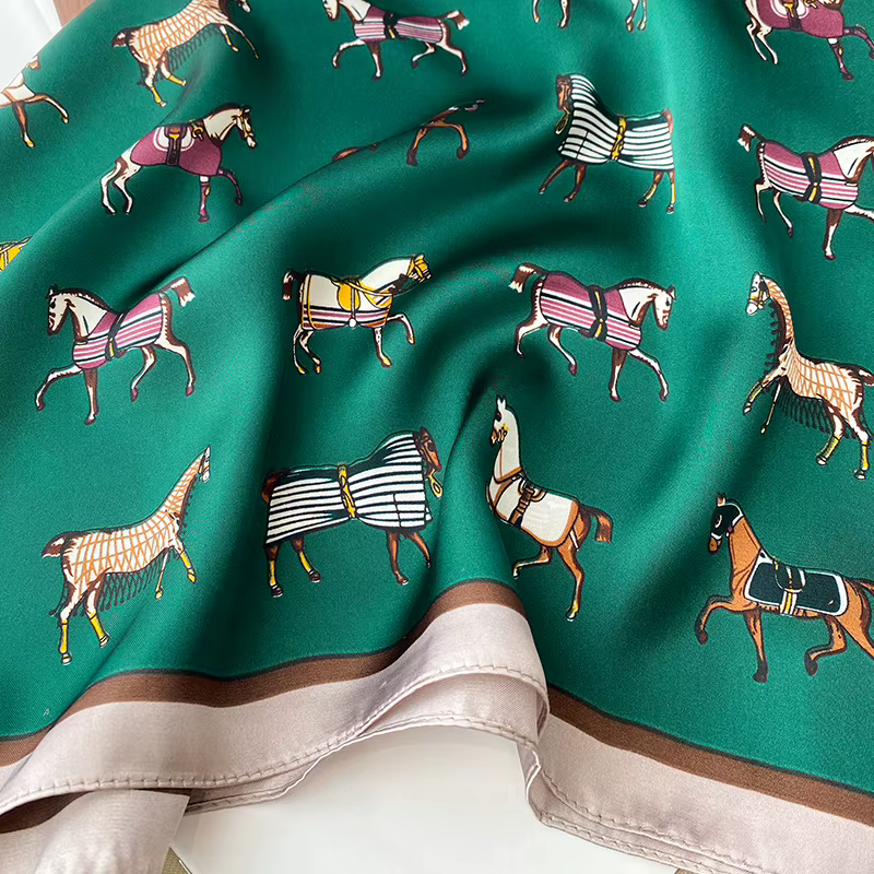 InjBag-Foulard Carré Imprimé pour Femme