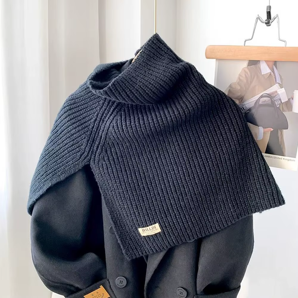 Écharpe à col roulé fendu pour femmes et filles