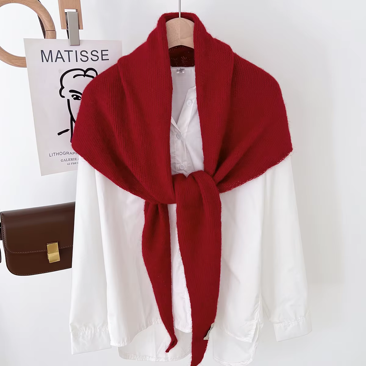 2025 laine hiver écharpe pour femmes chaud triangle tricot foulards Hijab solide dame châle enveloppement femme Pashmina Bandana foulard